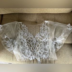 Bride or formal wear ~ sheer coverlet cape Jenny Yoo Collection for BHLDN